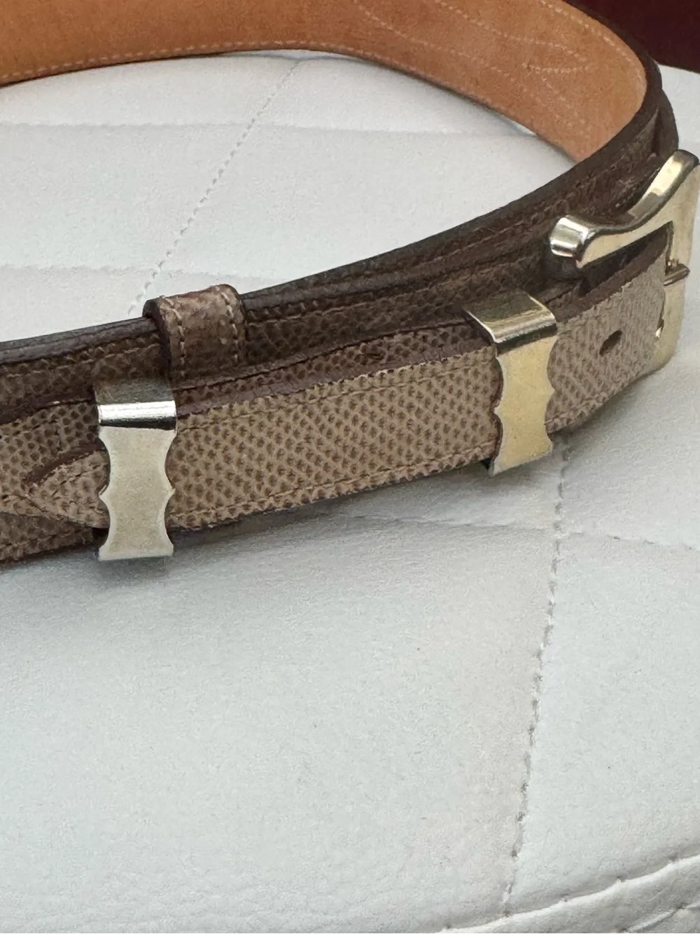 Vtg Justin Genuine Snake Leather Ranger Belt 3015A Sz 26 Rare Petite EUC